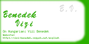 benedek vizi business card